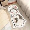 Cobertor de Cashmere Personalizado Fofo de Gatinho Desenho Animado para Sala de Estar Quarto Cobertor Quente de Berço para Crianças Engatinharem
