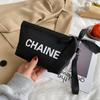 Saco de armazenamento de lona de carta personalizada Bolsa de cosméticos portátil Viagem Bow Change Mobile Phone Bag Fitness Bag