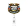 Colgante de Aniversario Americano Regalo Insignia Retráctil Popular Transfronterizo Insignia de Aniversario Etiqueta de Nombre Fácilmente Desmontable 250