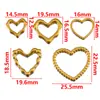 2 Colgantes de Anillo de Acero Inoxidable 304 con Corazón Hueco de Múltiples Estilos, Joyería y Accesorios de Ropa DIY Simples y Versátiles