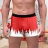 Comercio transfronterizo Ropa interior estampada para hombre de Navidad Europa y Estados Unidos nuevos cómodos transpirables de seda de leche boxers de cintura