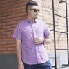 Nova Camisa de Manga Curta 2021 Masculina Tamanho Grande Casual Xadrez Extra Grande Solta Moderna para Homens Gordos Extra Grande Camisa