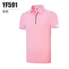 Pgm Kidsren Ropa de Golf para Niños Niñas Verano Deportes Camiseta de Manga Corta Diseño de Combinación de Colores Moda Simple Camisa Polo