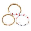 Pulseira Europeia e Americana Transfronteiriça Super Carta Pulseira de Miçangas de Cerâmica Macia Pulseira de Rugby Pulseira de Basquete Softball Futebol Pulseira de Bastão Terno