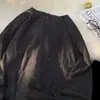 Camisa Masculina de Outono com Personalidade Rasgada de Manga Longa, Camisa Básica Hip-Hop Americana Retro Elegante de Alta Qualidade, Algodão