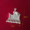 Estilo Étnico Accesorios de Joyería Hechos a Mano Plata Miao Base para Colgante DIY Incrustada con Piezas Bordadas Doce Signos del Zodiaco Metabo