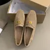Primeiro Encontro Temporada Yangqi Sapatos Sociais para Ir ao Trabalho Femininos 2024 Novos Mocasins de Primavera e Outono Sapatos Baixos Casuais Slip-on