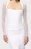 Top de malla transparente con cuello cuadrado para chica hot ins europea y americana, blusa vestido de noche ajustada de tiras con manga larga, venta al por mayor transfronteriza