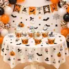 Decoraciones para pastel de cumpleaños festivo de Amazon, pancarta de letras temática de Halloween, banderín de tirar, juego de banderines colgantes en espiral