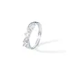 Anel de Casal Luminous Star Masculino e Feminino Design de Nicho Ins Anel de Zircônia Levemente Luxuoso Anel de Estrela Atacado