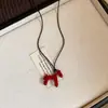 Colar com Pingente de Pônei com Gotejamento de Óleo, Simples, Moderno, Corrente de Suéter Versátil, Luxo Leve, Joias de Alta Qualidade, Design de Nicho