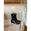 Primeiro Encontro Ji Estilo Europeu e Americano Bico Redondo Botas Curtas Femininas Verão Salto Médio Altura Oculta Botas de Moda Botas Meia Moda Versátil