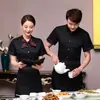 Ropa de trabajo de camarero, manga corta, para hotel, casa de té china, restaurante, catering, ropa de olla caliente, uniforme de hotel, vestido de verano para mujer