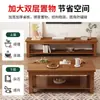 Mueble de TV Estilo Europeo Minimalista Moderno Dormitorio Apartamento Pequeño Mesa de Café Mini Combinación Sala de Estar Soporte de TV de Madera Maciza Gabinete de Piso