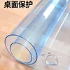 Protetor de mesa de vidro macio de PVC transparente, protetor de mesa de jantar espessado antiderrapante, chapa plástica tipo placa de cristal, rolo inteiro para uso doméstico e industrial