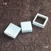 Caja para Piedras Sueltas Caja de Empaque Cuadrada de Plástico Acrílico con Tapa de Vidrio para Exhibición y Almacenamiento de Joyería de Anillo con Piedras de Colores