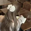 2026 Nuevo Pinza de Pico de Pato Floral de Alta Gama para la Costa con Pasador de Flor de Peonía Simulada, Accesorio para el Cabello de Estilo Vacacional para el Lado