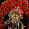 Budismo Yuan Huicang Pueblo Suministros Budistas para Estatuas de Buda de 8 Pulgadas Chapado en Cobre Plateado Dios Negro de la Riqueza Estatuas de Buda Estatuas Protectoras