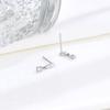 Pendientes Asimétricos de Plata de Ley S925 con Signo de Interrogación y Exclamación Simples de Personalidad Joyería Elegante de Nicho Pendientes Mini Pequeños