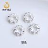 Anillo de Zirconia Diamante Microincrustado Chapado en Oro de 18 Quilates Borde Espaciadores de Agujero Grande Cuentas para Pulsera DIY Cuentas de Rueda Materiales para Ensartar Cuentas Accesorios