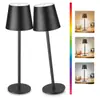 Lámpara de Mesa Minimalista Moderna, Lámpara de Mesa Decorativa Recargable, Dormitorio, Restaurante, Bar, Sensible al Tacto, Luz Nocturna de Ambiente de Gama Alta