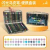 Caneta Marcadora com Ponta Macia Glitter, Caneta Marcadora Perolada, Caneta de Desenho Fluorescente em Gel Acrílico para Journal de Pintura Colorida para Crianças e Estudantes