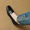 Versão em Pele de Ovelha ~ Novo Estilo 2025 Sapatos Rasos de Calçar Fácil e Preguiçosos para Mulheres, Mocassins Planos, Sapatos Pequenos de Couro, Mocassins