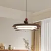 Lámpara de techo para dormitorio estilo crema de segunda mano, Lámpara circular minimalista moderna para estudio, Luminaria principal para dormitorio con protección ocular de espectro completo