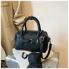 Bolsa Almofada Feminina da Moda com Padrão de Lichia, Bolsa de Mão com Textura de Alta Qualidade, Bolsa Transversal de Ombro Elegante e Versátil com Fivela de Couro