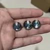 Cuentas Redondas Doble Capa Mariposa Deslumbrante de 16 mm para Manualidades DIY, Cuentas Sueltas para Bolígrafo, Pulsera, Colgante, Accesorios de Joyería, Venta al por Mayor