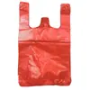 Bolsa de Plástico Roja Chaleco Rojo Grueso Grande Personalizado Logo1525