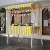 Barraca de Mercado Suporte de Exibição Barraca de Mercado Noturno Prateleira Carrinho de Flores Suporte de Exibição Promocional Carrinho de Barraca de Rua Móvel Dobrável