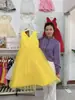 High-end Vestido Infantil Princesa Vestido Flor Menina Vestido de Noiva Fofo Estilo Ocidental Vestido Palco Performance Dress