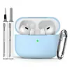 Adecuado para Auriculares Bluetooth AirPods 4/5 Pro3/Pro2 Color Puro Silicona Pieza Única Juego de Bolígrafos de Limpieza Cubierta Protectora