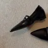 Zapatos Mary Jane Chuyuji Retro de Punta con Aumento de Altura para Mujer, Planos Elegantes Estilo Francés, Sin Cordones, para Viajes Cortos