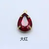 Acessórios para joias DIY pingente joias de vidro strass multi-especificação gota d'água gema de vidro pendente único suporte de garra de cobre Diamante