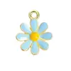 Aa-25 Flor Margarida Mais Vendida Acessórios para Joias DIY Pingente de Liga Esmaltada Brincos Flor de Cinco Pétalas Pingente de Colar