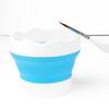 Recipiente para lavar pincéis de aquarela guache caneta de pintura artística portátil balde de lavagem de pincéis de caneta silicone retrátil dobrável