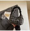 Bolso Cruzado de Cuadros Estilo Coreano Bolso Dumpling para Mujer 2025 Nuevo Versátil Elegante Nicho Alta Gama Ropa Diaria de Trabajo Bolso Cruzado