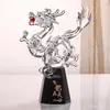 Enfeites de Dragão de Cristal Personalizados 2024 Ano do Dragão Mascote do Zodíaco Modelo Artificial de Dragão Chinês Presente Comemorativo de Alta Qualidade