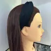 Faixa de Cabelo Cruzada de Tricô Estilo Coreano Europeu e Americano Faixa de Cabelo para Lavar o Rosto Cor Sólida Elástica Faixa de Cabelo para Yoga Esportes para Mulheres
