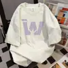 Camiseta de Manga Corta con Cuello Redondo Estilo Retro Americano para Mujer Estilo Preppy Estampado de Letras de Gama Alta Verano 2025 Casual Holgado