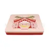 Lata de Metal para Empaque de Regalo Personalización Caja de Almacenamiento Rectangular Grande de Hojalata Lata Rectangular de Fondo Redondo de Hojalata