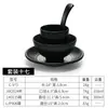 Configuración de Mesa para Restaurante Hot Pot Juego de Cuatro Piezas de Plástico Negro Imitación Porcelana Vajilla de Melamina para Hotel Restaurante Restaurant Comercial