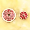 Cuadrado Bagua de Latón Agujero Cuadrado Moneda Shangui, Llavero de Moneda de Cobre Retro Chino, Accesorios Shangui, Adornos Decorativos al por Mayor