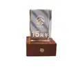Trofeo de Cristal Luminoso Creativo Logo de Empresa Recuerdo de Aniversario Luz Nocturna LED Personalizada Adornos de Tallado Interior