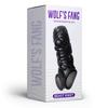 Condón con forma de diente de lobo y dildo para hombres, con pene alargado y grueso, con cristal que bloquea el semen, glande expuesto para adultos.