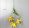 Flor Artificial de Narciso y Lirio de un Solo Tallo, Flor Artificial para Decoraciones de Boda, Arreglos de Pasillo, Decoración de Fondo de Escenario
