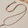 Corda de Couro Encerado para Colar Corda Trançada à Prova d'Água Pingente Dourado Cordão para Pendurar Alça de Pescoço Fivela de Segurança Cordão para Pingente de Buda de Cera de Abelha Jade