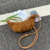 Bolsa de Ombro Croissant de Design de Nicho Coreano Transfronteiriça Nova Casual Retro Transversal Bolsa Bolinho Bolsa para Celular Bolsa Feminina